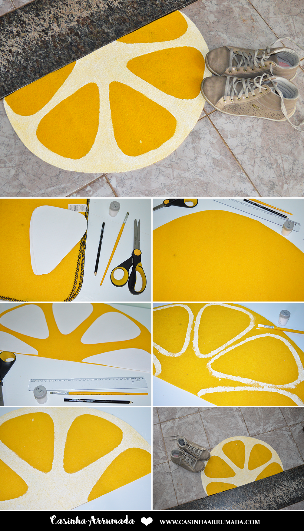 DIY: Tapete Fruta - Laranja
