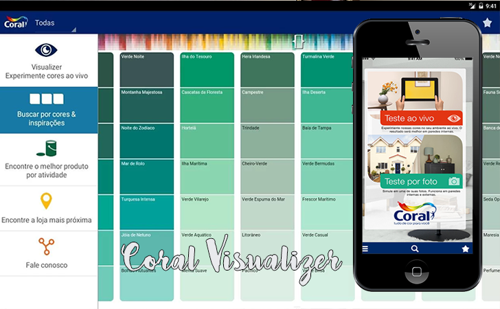 Aplicativos que são aliados na hora de decorar a casa - Coral Visualizer
