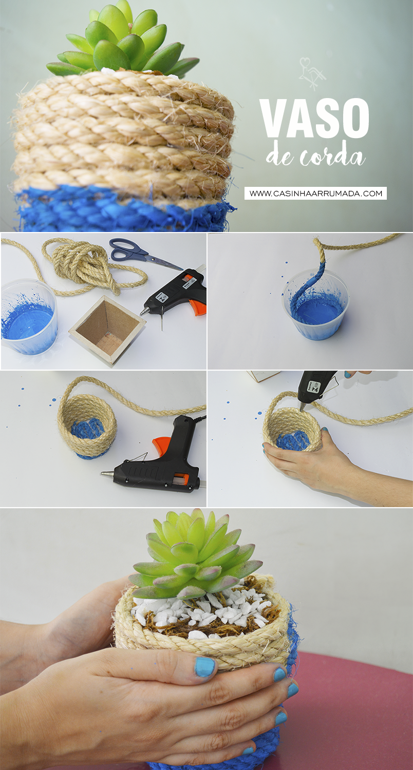 DIY Vaso de Corda 1