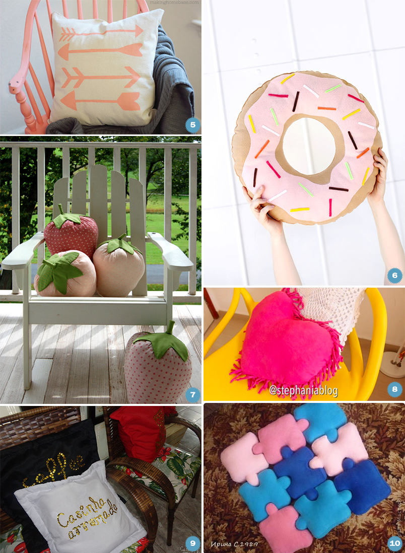 diy 10 almofadas criativas e divertidas para decorar a casa toda 7