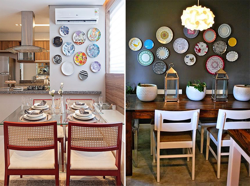 Decoração com pratos na parede 2