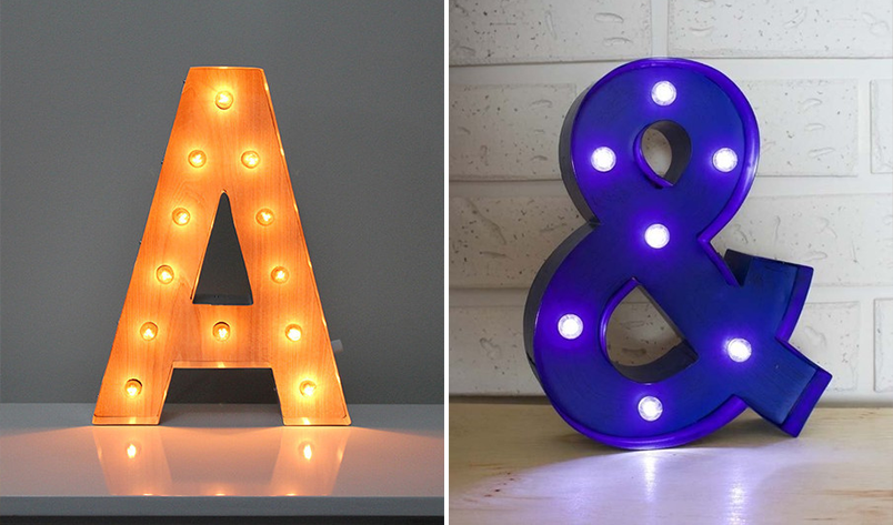 Letras luminosas na decoração 8